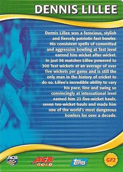 2000-01 Topps ACB Gold - Great Feats #GF2 Dennis Lillee Back