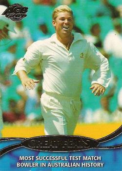 2000-01 Topps ACB Gold - Great Feats #GF6 Shane Warne Front