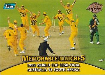 2000-01 Topps ACB Gold - Memorable Matches #MM5 World Cup Semi-Final - 1999 Front