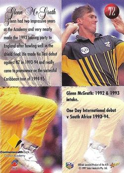 1997-98 Select #72 Glenn Mcgrath Back