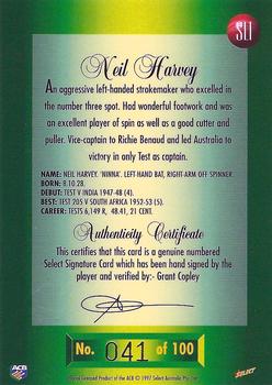 1997-98 Select - Signature Legends #SL1 Neil Harvey Back