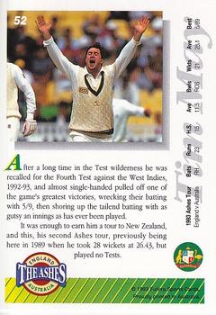 1993-94 Futera International Cricket #52 Tim May Back