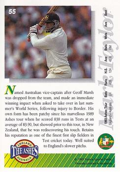 1993-94 Futera International Cricket #55 Mark Taylor Back