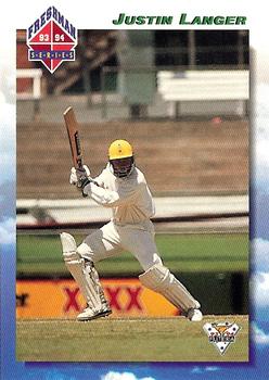 1993-94 Futera International Cricket - Freshman Series #119 Justin Langer Front