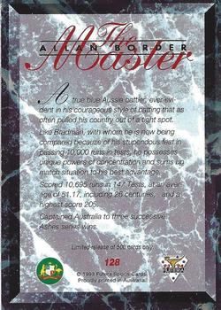 1993-94 Futera International Cricket - The Master Allan Border Exchange #128 Allan Border Back