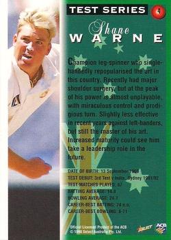 1998-99 Select Tradition Hobby Exclusive #4 Shane Warne Back