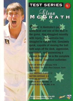 1998-99 Select Tradition Hobby Exclusive #6 Glenn McGrath Back