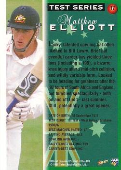 1998-99 Select Tradition Hobby Exclusive #17 Matthew Elliott Back