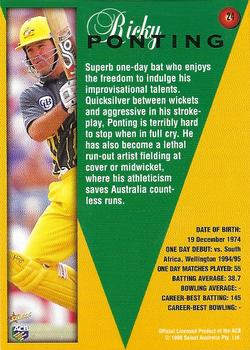 1998-99 Select Tradition Hobby Exclusive #24 Ricky Ponting Back