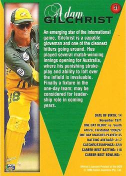 1998-99 Select Tradition Hobby Exclusive #31 Adam Gilchrist Back