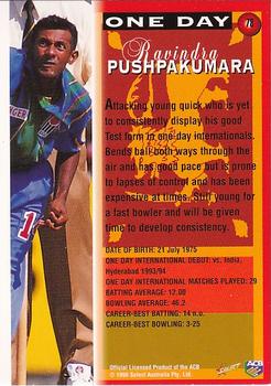 1998-99 Select Tradition Hobby Exclusive #78 Ravindra Pushpakumara Back