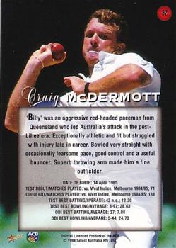 1998-99 Select Tradition Hobby Exclusive #92 Craig McDermott Back