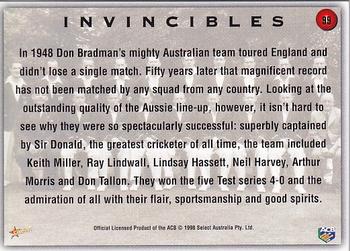 1998-99 Select Tradition Hobby Exclusive #99 Invincibles team Back