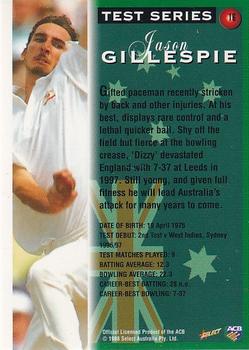 1998-99 Select Tradition Hobby Exclusive - Gold Parallel #16 Jason Gillespie Back
