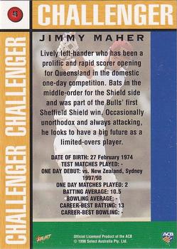 1998-99 Select Tradition Hobby Exclusive - Gold Parallel #46 Jimmy Maher Back
