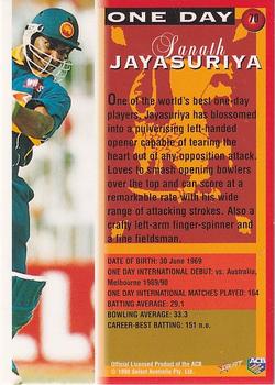 1998-99 Select Tradition Hobby Exclusive - Gold Parallel #70 Sanath Jayasuriya Back