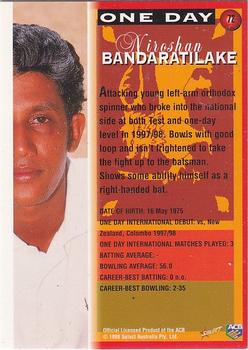1998-99 Select Tradition Hobby Exclusive - Gold Parallel #72 Niroshan Bandaratilake Back