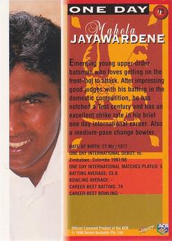 1998-99 Select Tradition Hobby Exclusive - Gold Parallel #75 Mahela Jayawardene Back
