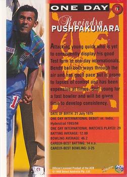 1998-99 Select Tradition Hobby Exclusive - Gold Parallel #78 Ravindra Pushpakumara Back