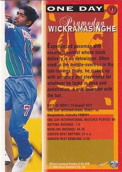 1998-99 Select Tradition Hobby Exclusive - Gold Parallel #82 Pramodya Wickramasinghe Back