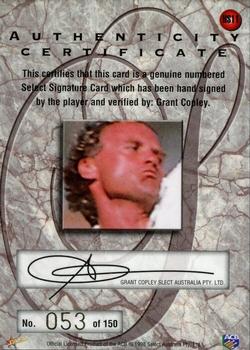 1998-99 Select Tradition Hobby Exclusive - Hero Signatures #HS11 Rodney Hogg Back
