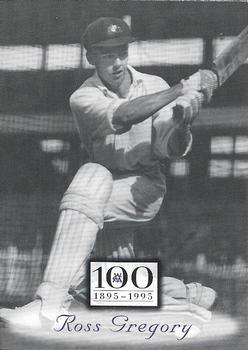 1996 Futera Victorian Cricket Association 1895-1995 #25 Ross Gregory Front