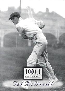 1996 Futera Victorian Cricket Association 1895-1995 #53 Ted McDonald Front