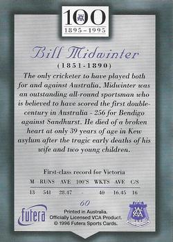 1996 Futera Victorian Cricket Association 1895-1995 #60 Bill Midwinter Back