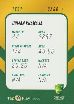 2019-20 Tap 'N' Play CA/BBL #7 Usman Khawaja Back