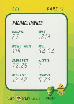 2019-20 Tap 'N' Play CA/BBL #19 Rachael Haynes Back