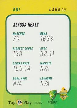 2019-20 Tap 'N' Play CA/BBL #20 Alyssa Healy Back