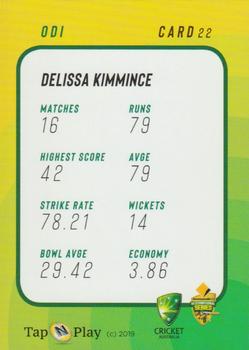 2019-20 Tap 'N' Play CA/BBL #22 Delissa Kimmince Back