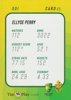 2019-20 Tap 'N' Play CA/BBL #25 Ellyse Perry Back