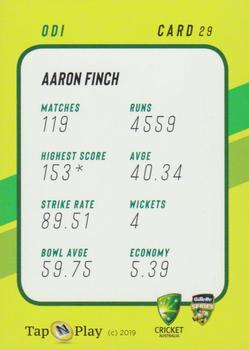 2019-20 Tap 'N' Play CA/BBL #29 Aaron Finch Back