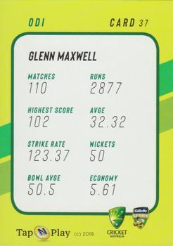 2019-20 Tap 'N' Play CA/BBL #37 Glenn Maxwell Back