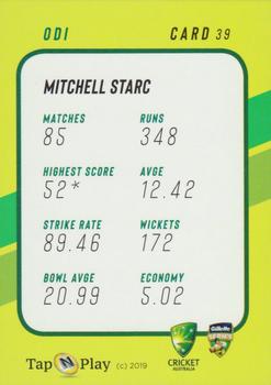 2019-20 Tap 'N' Play CA/BBL #39 Mitchell Starc Back