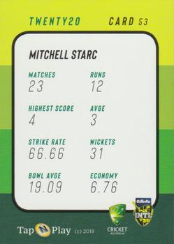 2019-20 Tap 'N' Play CA/BBL #53 Mitchell Starc Back