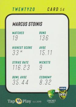 2019-20 Tap 'N' Play CA/BBL #54 Marcus Stoinis Back