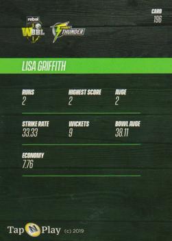 2019-20 Tap 'N' Play CA/BBL #196 Lisa Griffith Back