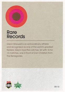 2019-20 Tap 'N' Play CA/BBL - Rare Records #RR-10 Glenn Maxwell Back