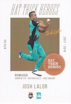 2019-20 Tap 'N' Play CA/BBL - Hat Trick Heroes #HTH-04 Josh Lalor Front