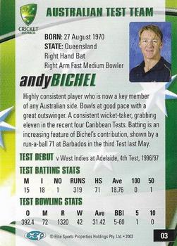 2003-04 Elite Sports Cricket Australia #03 Andy Bichel Back