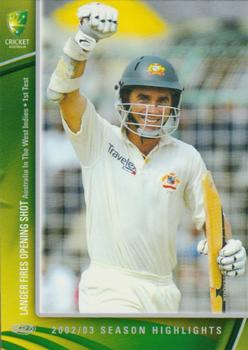 2003-04 Elite Sports Cricket Australia #73 Justin Langer Front