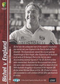 2003-04 Elite Sports Cricket Australia - Great Moments #GM8 Andy Bichel Back