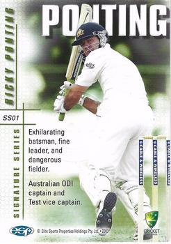 2003-04 Elite Sports Cricket Australia - Signature Series #SS01 Ricky Ponting Back