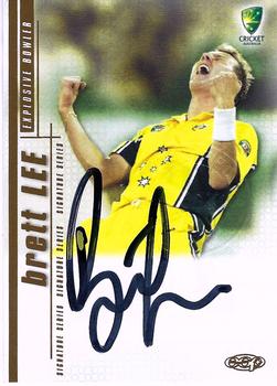 2003-04 Elite Sports Cricket Australia - Signature Series #SS03 Brett Lee Front