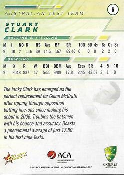 2007-08 Select #6 Stuart Clark Back