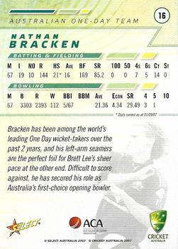 2007-08 Select #16 Nathan Bracken Back