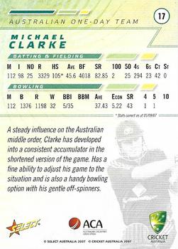 2007-08 Select #17 Michael Clarke Back