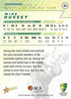 2007-08 Select #23 Michael Hussey Back